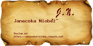 Janecska Niobé névjegykártya